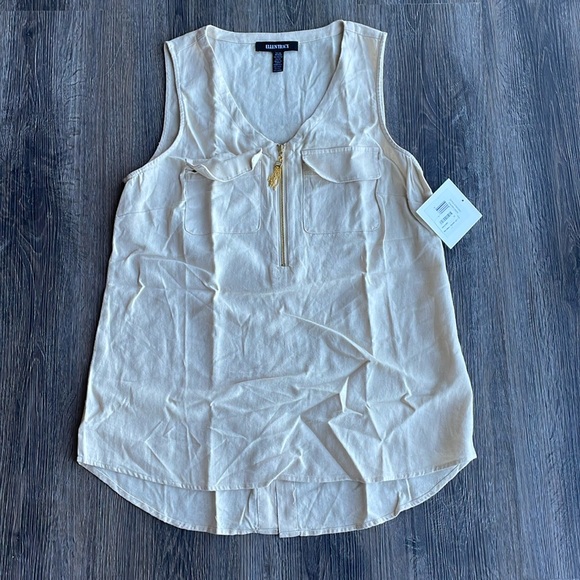 NWT Ellen Tracy Linen Top - Picture 1 of 7